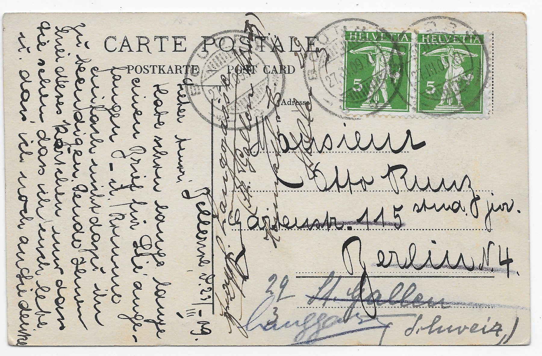 Cartoline postali: Neuchatel, Quai Osterwald um 1909 – Usato da Hefenhofen venduto da Richsalz 1