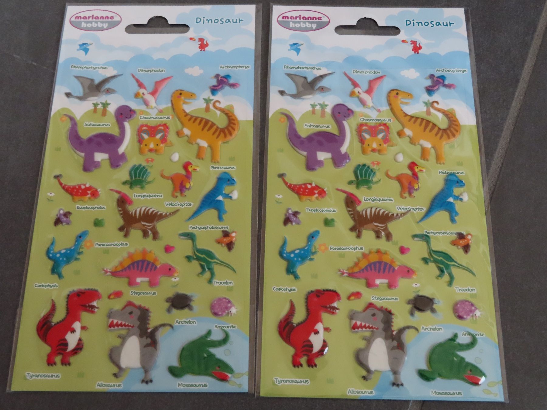 Aufkleber: 3D-Stickerset Dinosaurier, Tiere ***NEU*** – Neu und originalverpackt aus Wallenried von Asyano 2