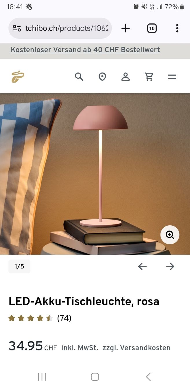 Lampen: Tchibo LED-Akku-Tischleuchte rosa – Neu (gemäss Beschreibung) aus Zürich von mel_nj78 3