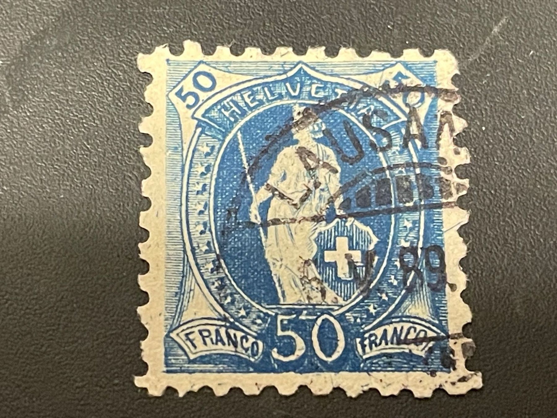 Tutti i francobolli: Zumstein Nummer 70B Top gezähnt – Usato da Abtwil SG venduto da Cards31