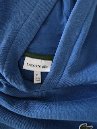 Authentique sweat Lacoste bleu taille 16 ans 176 cm bon état