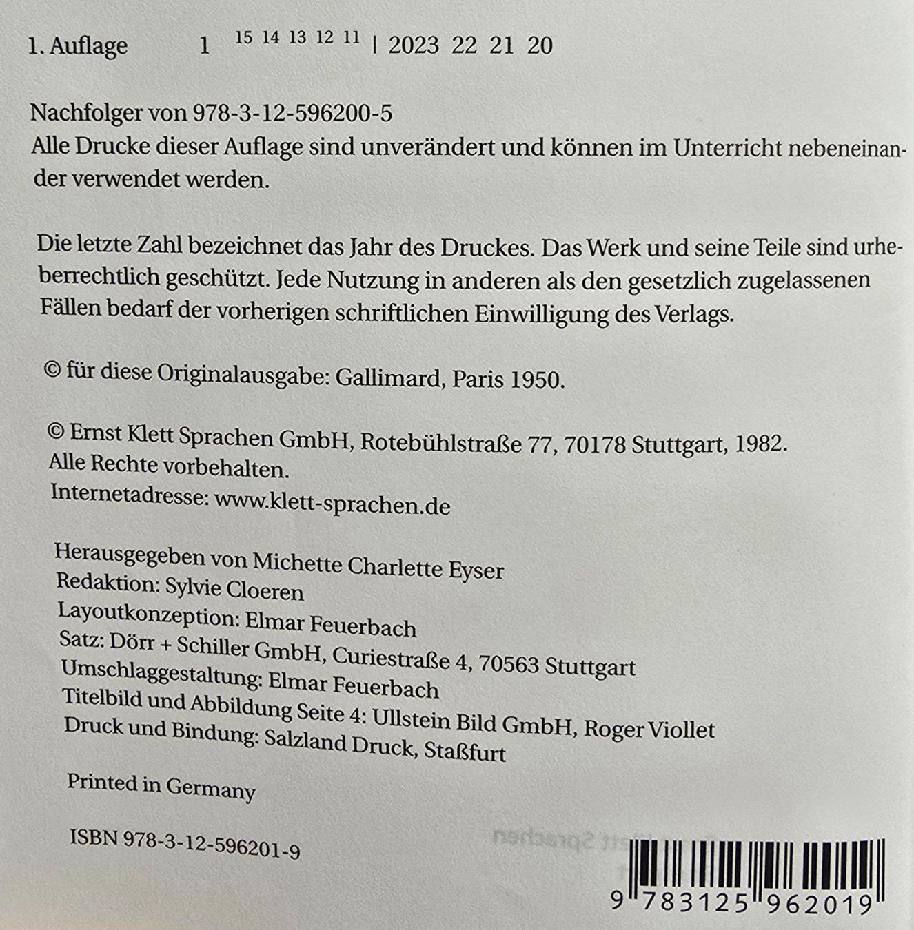 Livres: Les Justes, Albert Camus, Klett – D'occasion à Zürich par pfo_tjp8 2