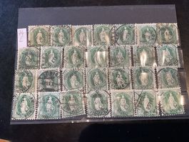 Stehende Helvetia 74 E Lot a 28 Stk faire Doubletten
