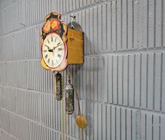 Antik Schilderuhr Schwarzwald Wanduhr Pendeluhr Mechanisch