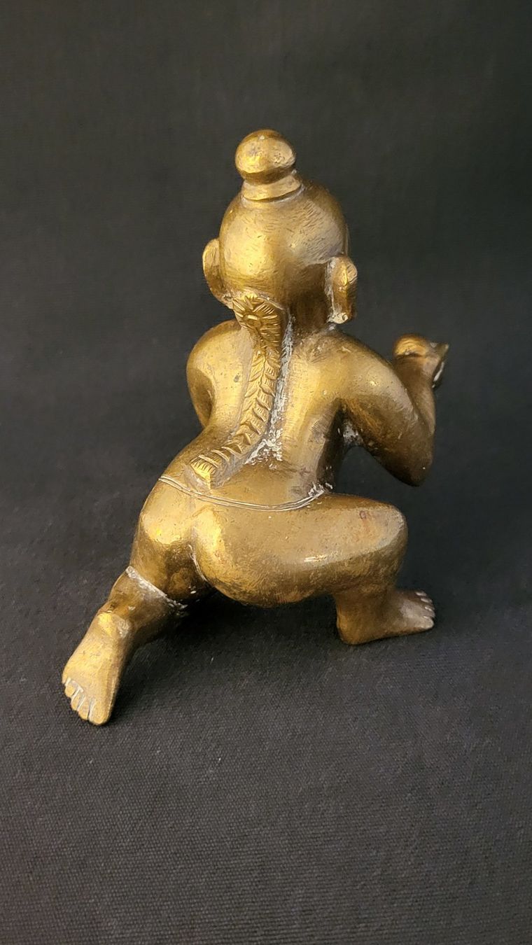 Statuette: Bronzefigur "Kleiner Krishna" Indien – Usato da Basel venduto da spinne02 4