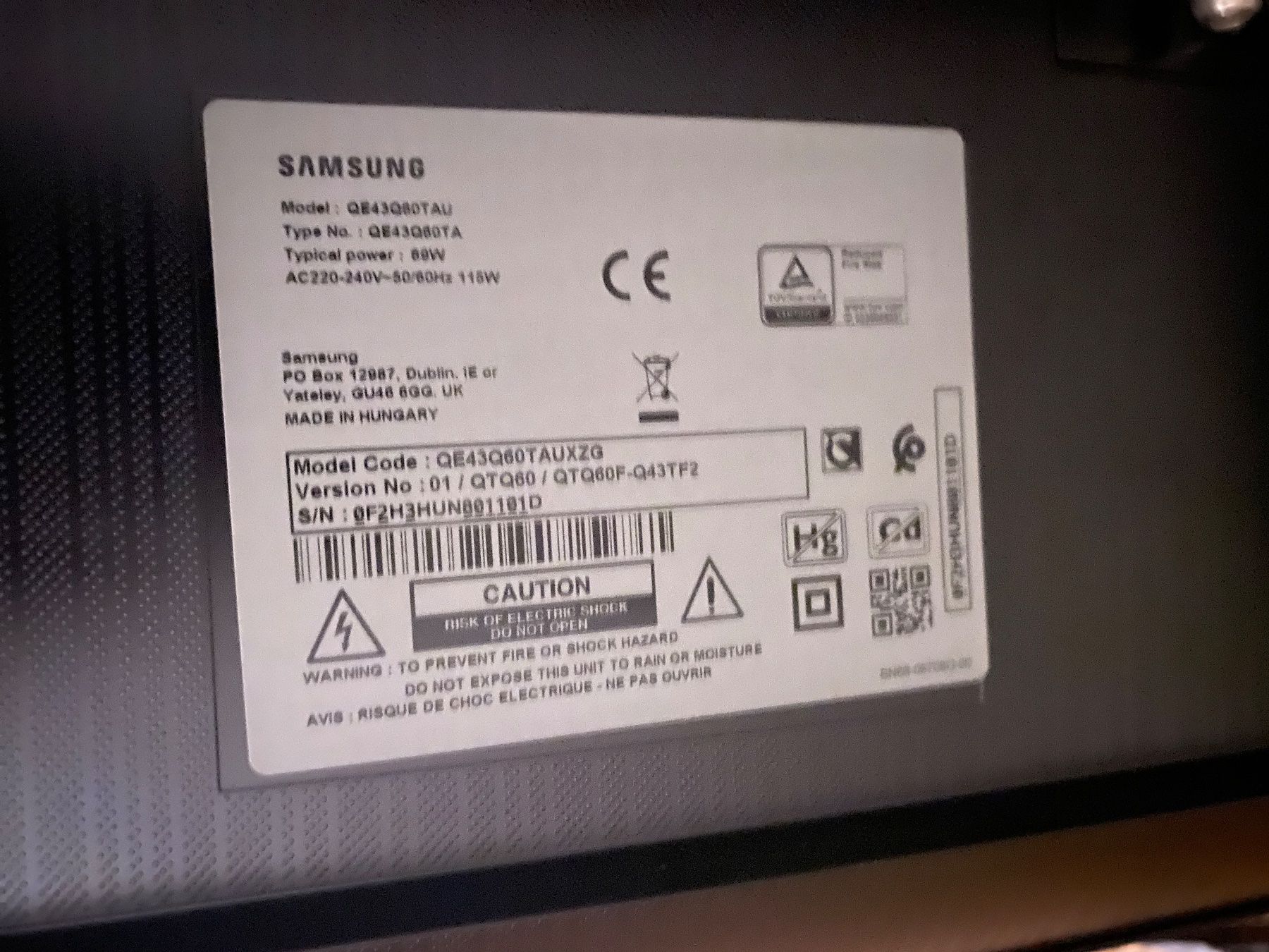 Televisori: TV Samsung – Usato da Uetikon am See venduto da Fatushfatush 1