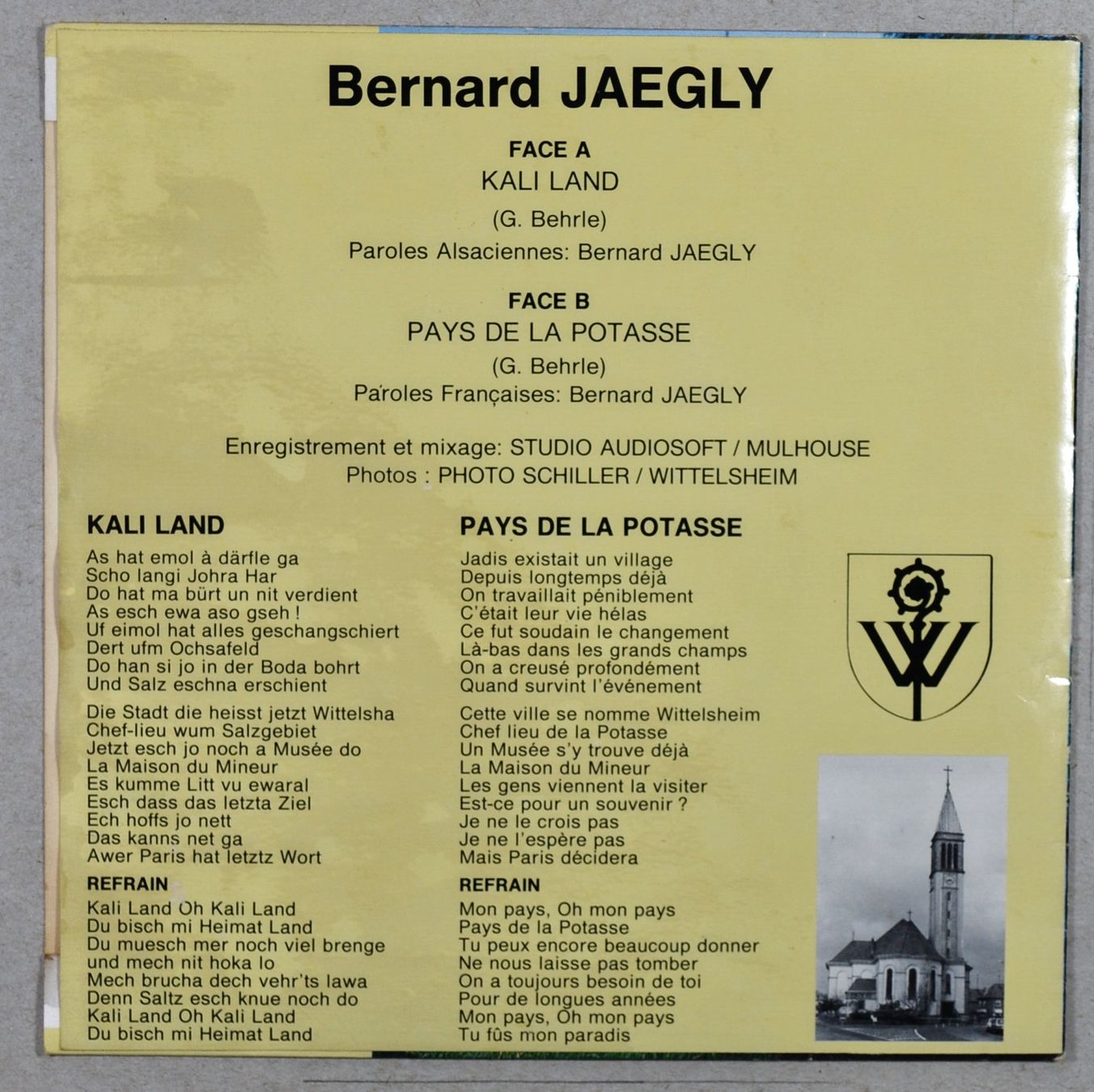 Schallplatten: Single: BERNHARD JAEGLY - Kali Land – Gebraucht aus Frenkendorf von Yard-Sale-2000 1