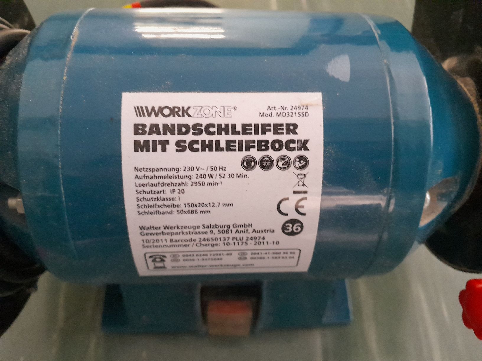 Smerigliatrici & Lucidatrici: Bandschleifer mit Schleifbock Workzone, top Zustand,  – Usato da Aarwangen venduto da hirschit 1