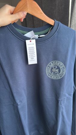 Lacoste Paris, Taille M, Pull bleu marine, Neuf!