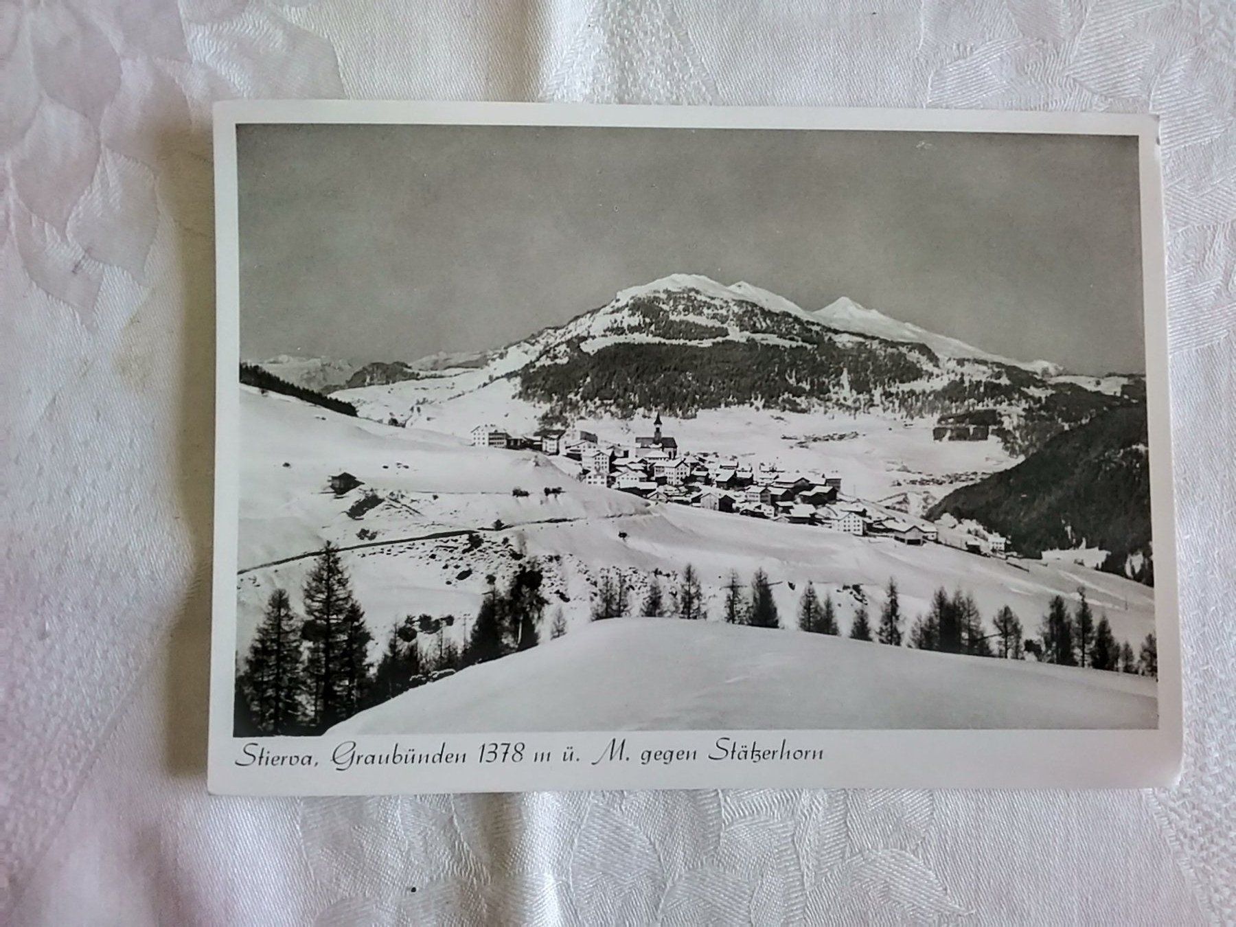 Cartes postales: Stierva Winter – D'occasion à Appenzell par lama19