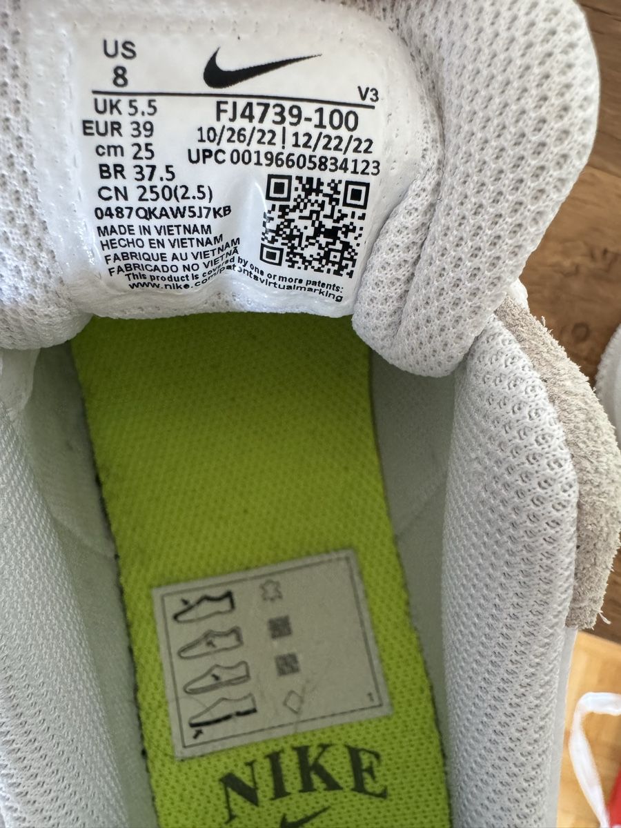 Nike Damenschuhe: Nike Air Force 1 PLT.AF. ORM Blanc Oil Vert, taille 39 – Gebraucht aus Brügg BE von Goob 8
