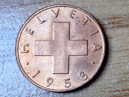 1 Rappen 1958 - fast unzirkuliert!