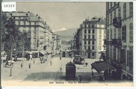 Geneve - Rue du Mont-Blanc - Tram