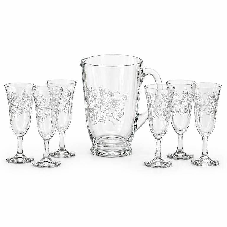 Karaffen: Ensemble ancien carafe et verres gravés – Gebraucht aus Collombey von qua_lb8f 1