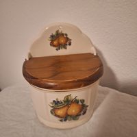 Versand möglich.  Nostalgische Vorratsbehälter, Keramik Holz