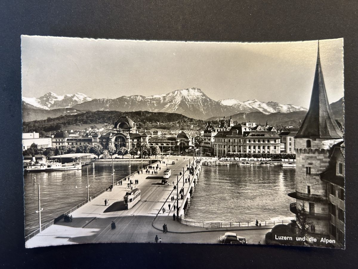 Ansichtskarten: AK Luzern mit Tram belebt – Gebraucht aus Fanas von Alessio11