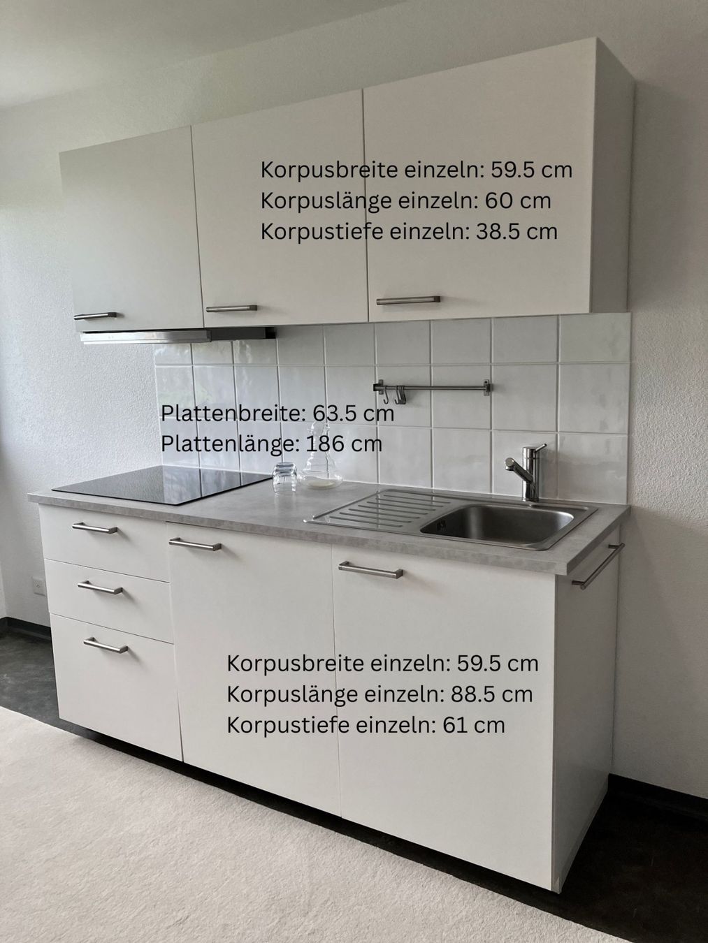 Kompakte Singleküche mit Kühlschrank, Top Zustand! (Gebraucht) in Rorschach für CHF 400 – nur Abholung auf Ricardo kaufen