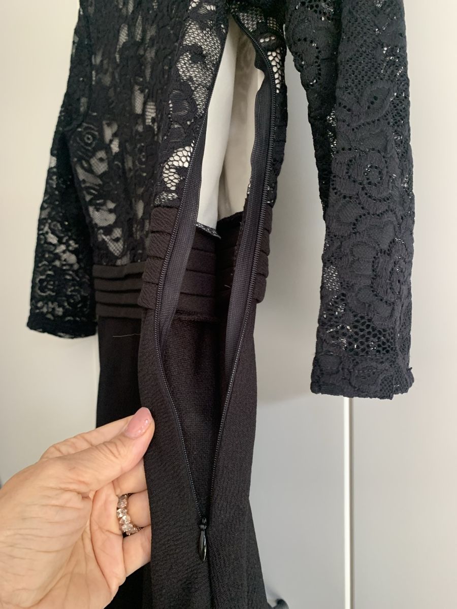 Vestiti: Elegantes Kleid HOMEYEE Spitze schwarz Groesse M – Usato da Bühler venduto da Princess2016 5