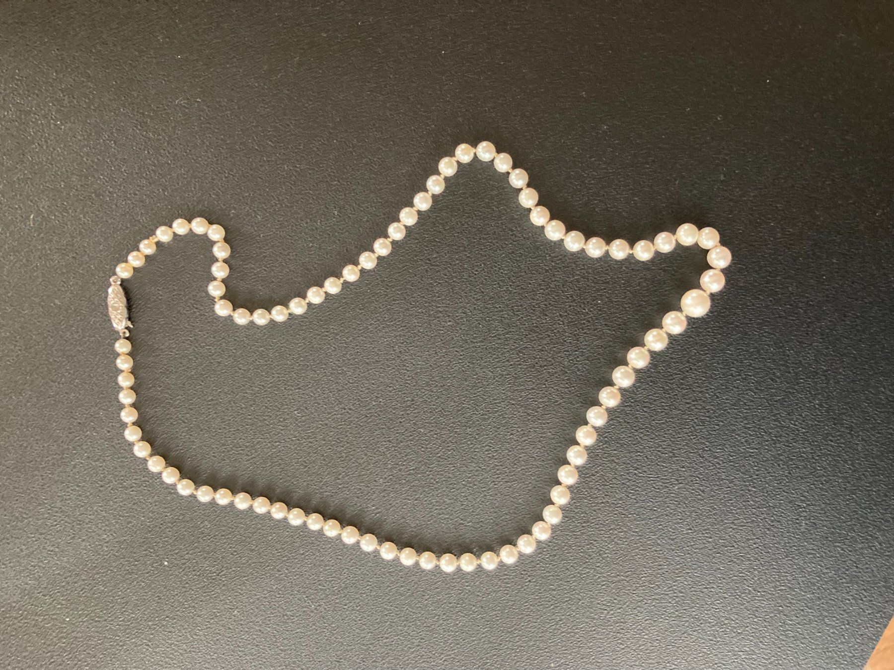 Catenine: Perlenkette  Süsswasserperlen Verschluss Silber 800 – Usato da Subingen venduto da ArtBead 5