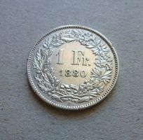 Schweiz ++ 1.- Franken 1880, gute Erhaltung