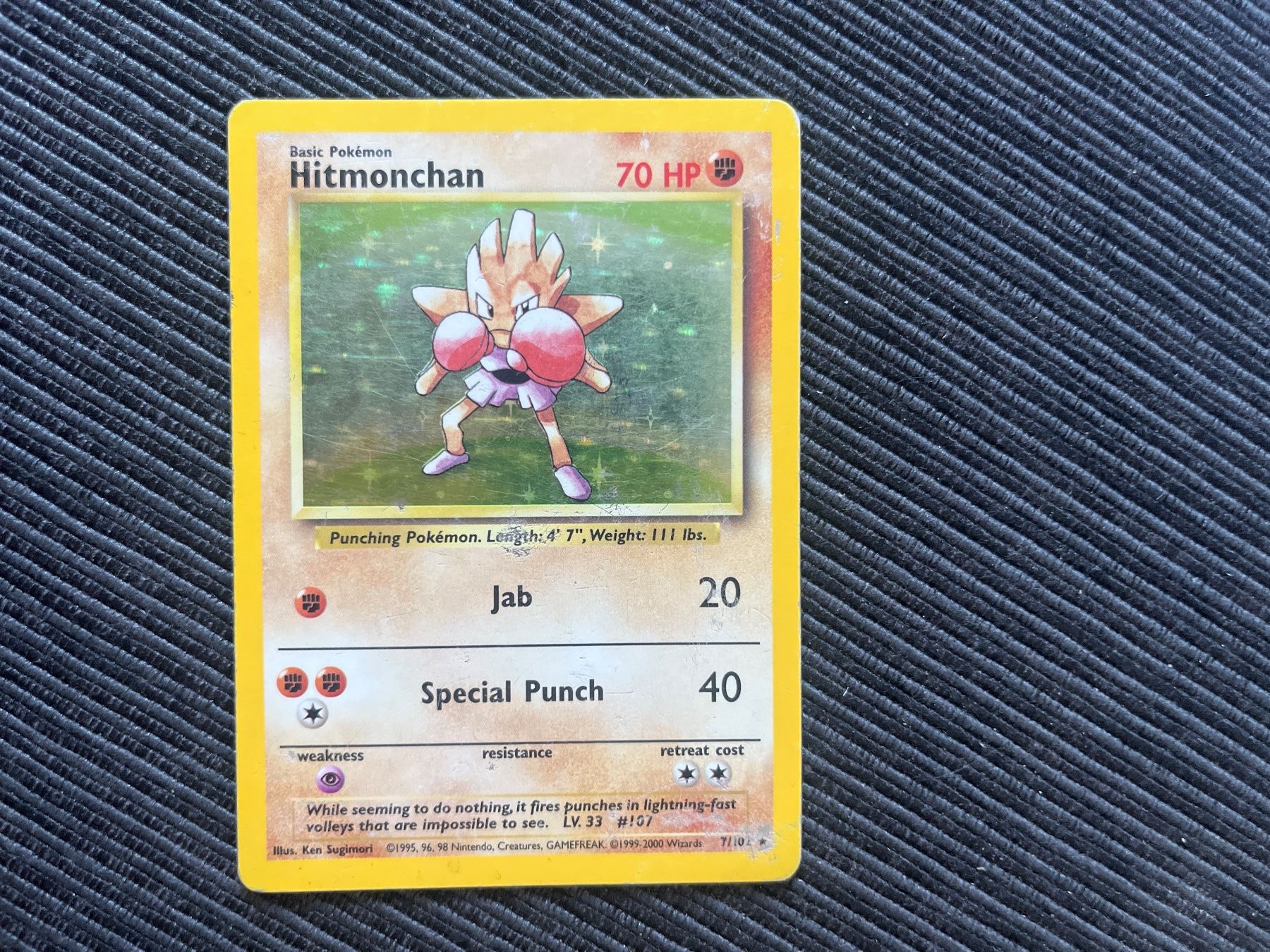 Pokémon Sammelbilder & Trading cards: Pokemon Hitmonchan Holo Base Set – Gebraucht aus Wabern von Collectfun