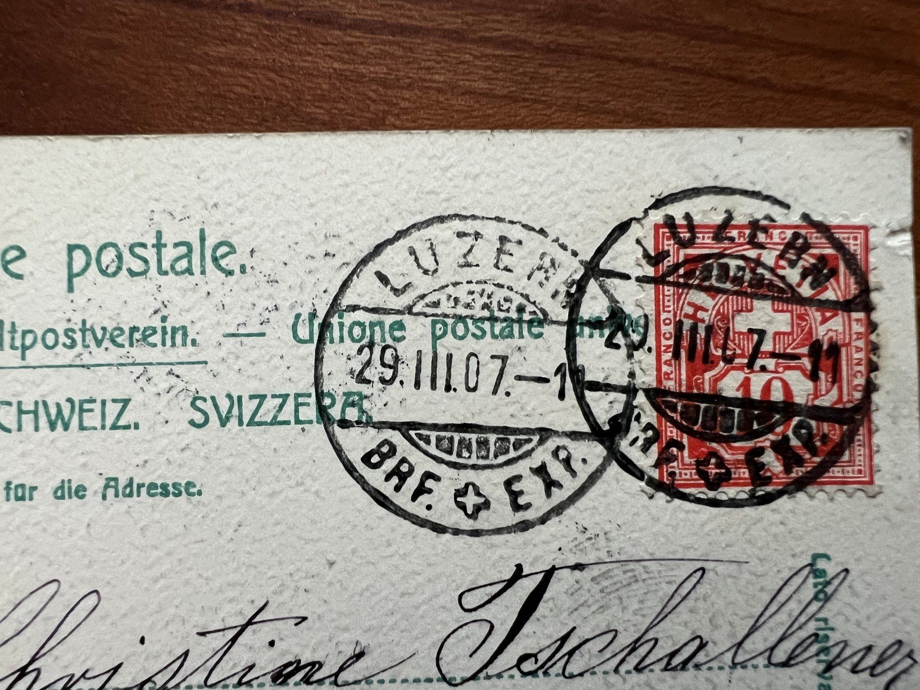 Cartoline postali: AK 1907   Luzern   (G1738) – Usato da Hinwil venduto da Sidi4 1