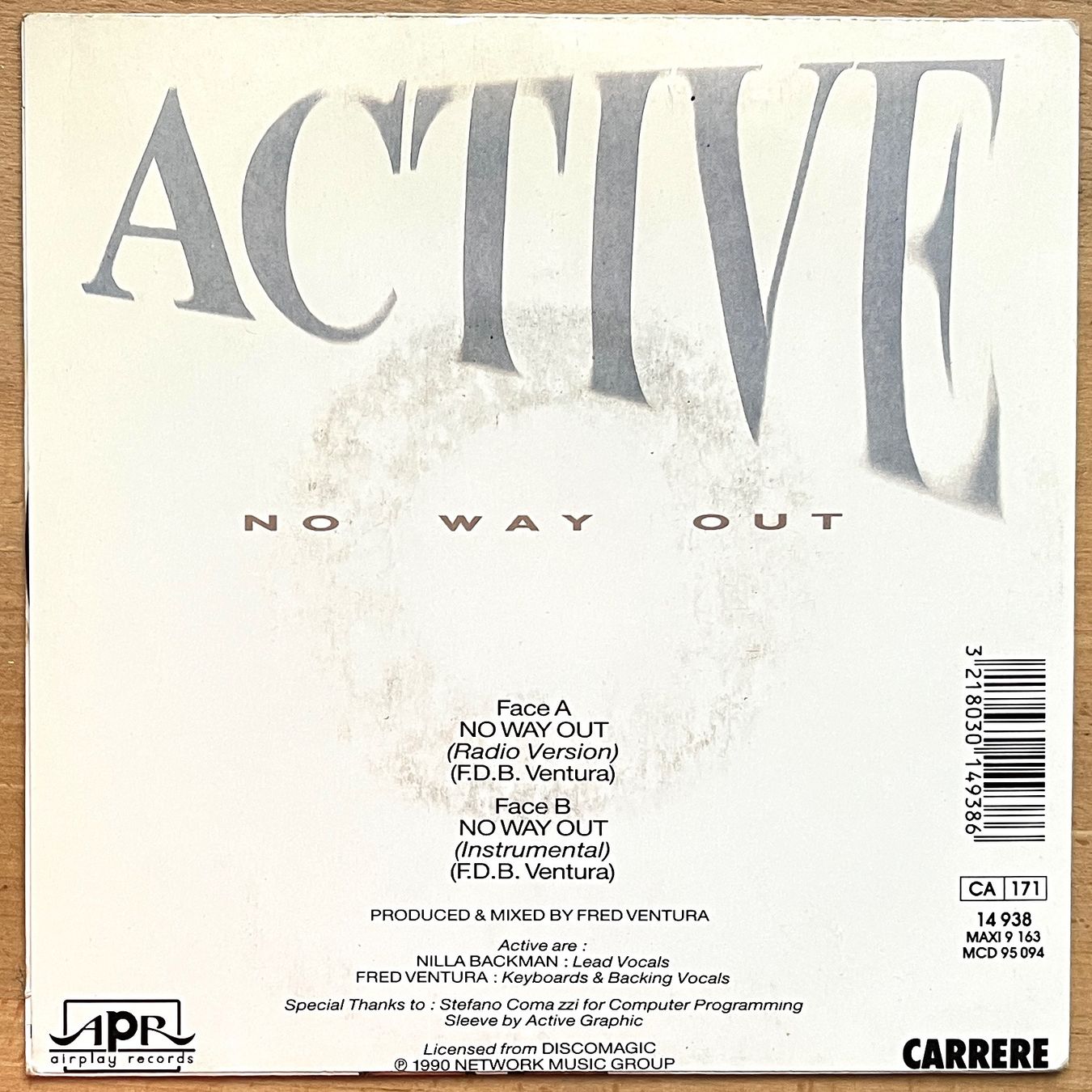 Dischi in vinile: 45t.  Active-No way out – Usato da Renan BE venduto da johncactus 1