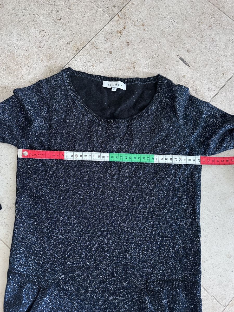 Sandro Vestiti: Sandro Kleid Dunkelblau Gr. 2 Glitzer   – Usato da Buchs SG venduto da Sunie 3
