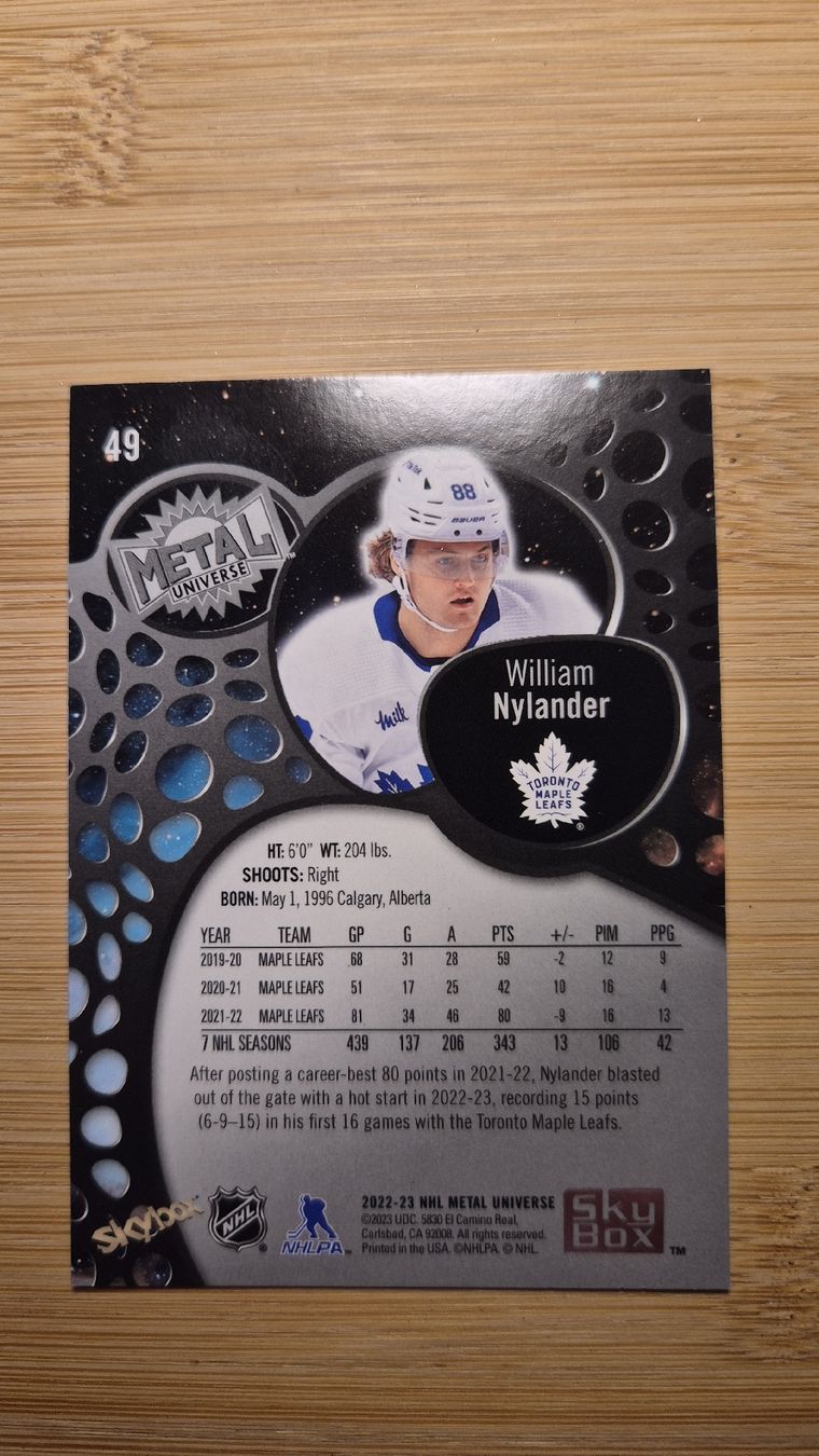 NHL Sammelbilder & Trading cards: NHL Toronto Maple Leafs William Nylander – Gebraucht aus Bellach von paedu-1980 1