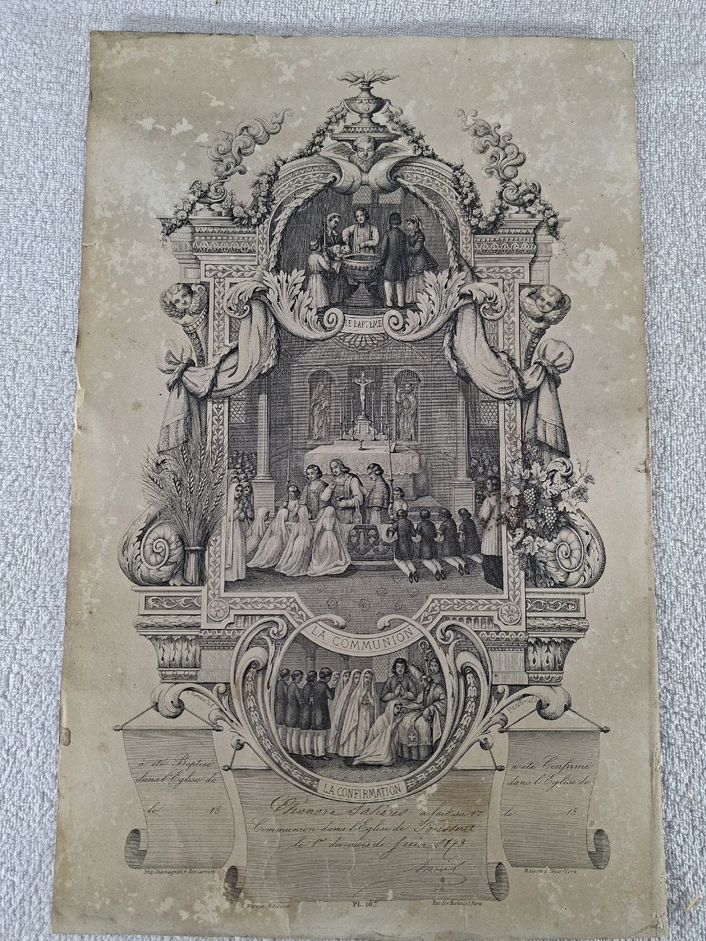 Libri: antikes sakrales Dokument,  Kommunion 1843 – Usato da Grindelwald venduto da carro5