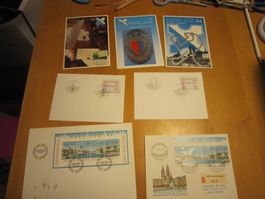 1984 Block NABA Zürich verschieden Belege