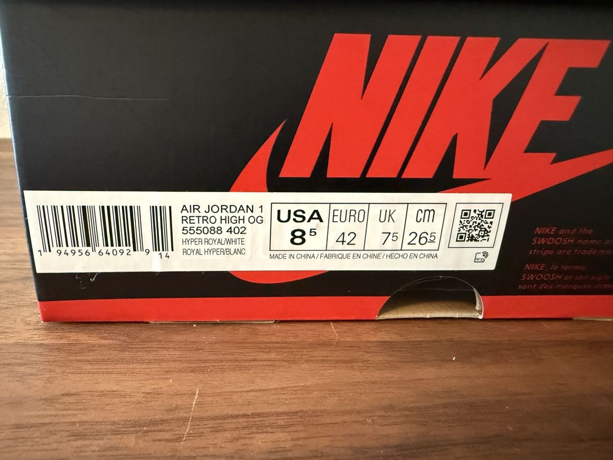 Jordan Herrenschuhe: Air Jordan 1 Hyper Royal EU42 – Neu und originalverpackt aus Bülach von Epicst0re 2