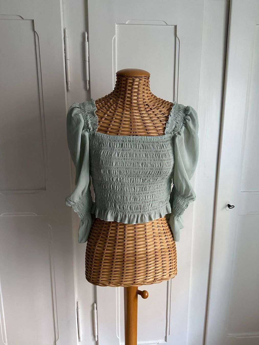 Shein Top: Chiffon Oberteil mintfarben pastell S – Usato da Zürich venduto da Diazaio