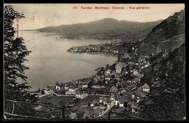 AK Territet, Ortsansicht mit Montreux u. Clarens