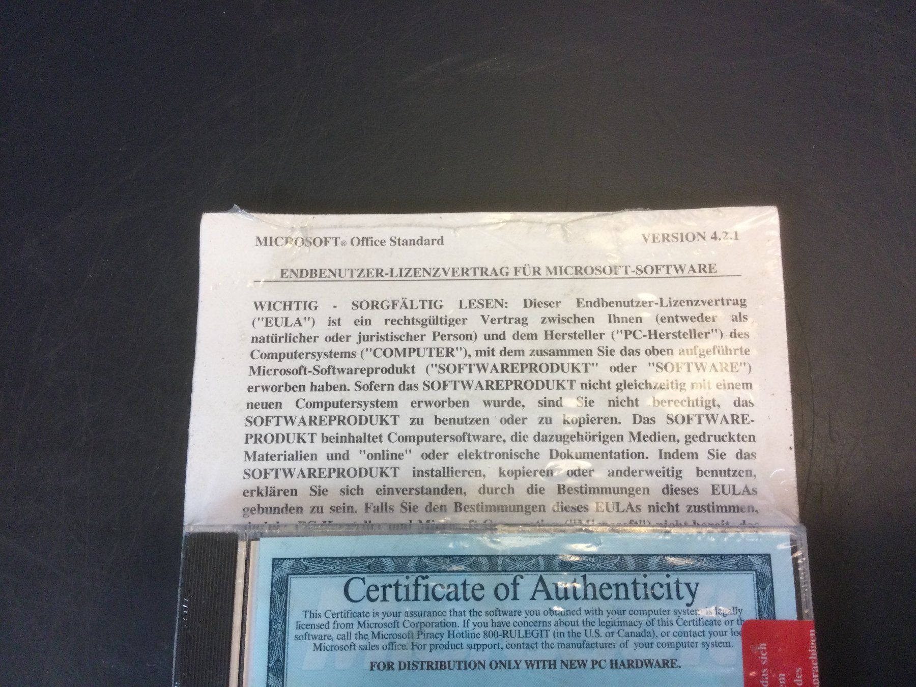 PC: Verpacktes Original Microsoft Office Standard 4.2.1 ca.1996 – Usato da Wangen SZ venduto da kuriosum12 1