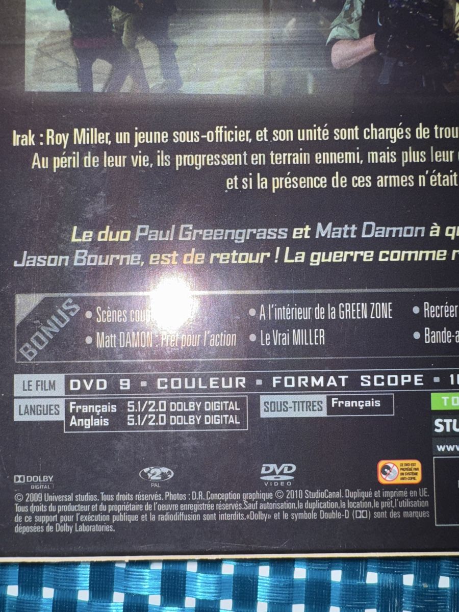 Alle DVDs: DVD Green Zone - Matt Damon - Excellent état – Gebraucht aus Veyrier von Deniro2 2