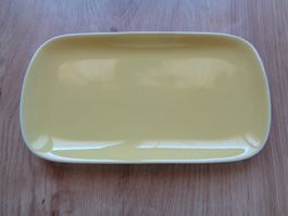 NEUWERTIG RÖSSLER GELB BUTTERPLATTE ORIGINAL 60 ER TOP ZUST.