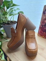 Mocassini Minelli in pelle cognac con plateau – taglia 41