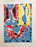 Hans Stockbauer (1910-1982) ? Farbholzschnitt signiert