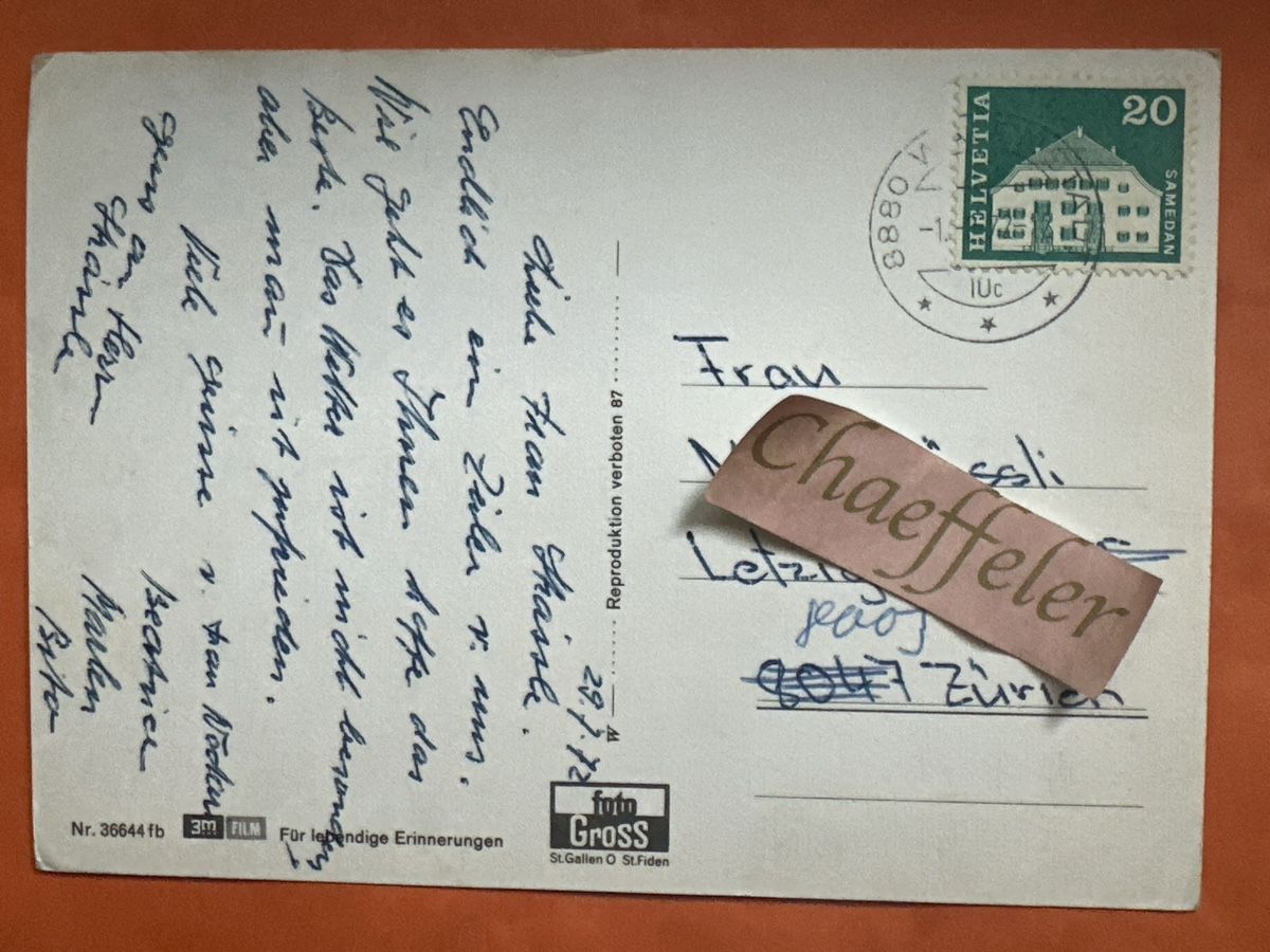 Cartoline postali: Postkarte 1972 Walensee Ansichten, Suisse,m – Usato da Zürich venduto da Chaeffeler 1