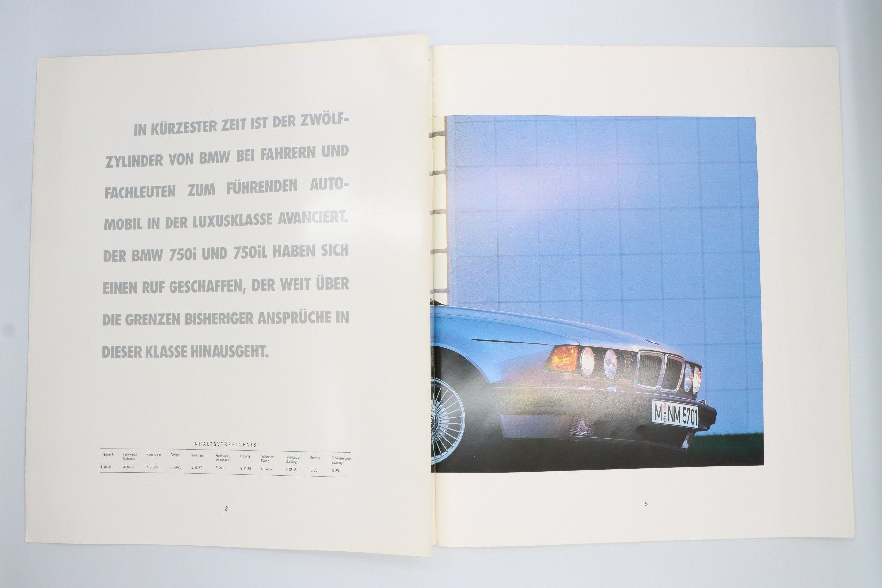 BMW Documenti: BMW 750i / 750iL 1990 Prospekt – Usato da Bühl b.Aarberg venduto da Collectorpassions 2