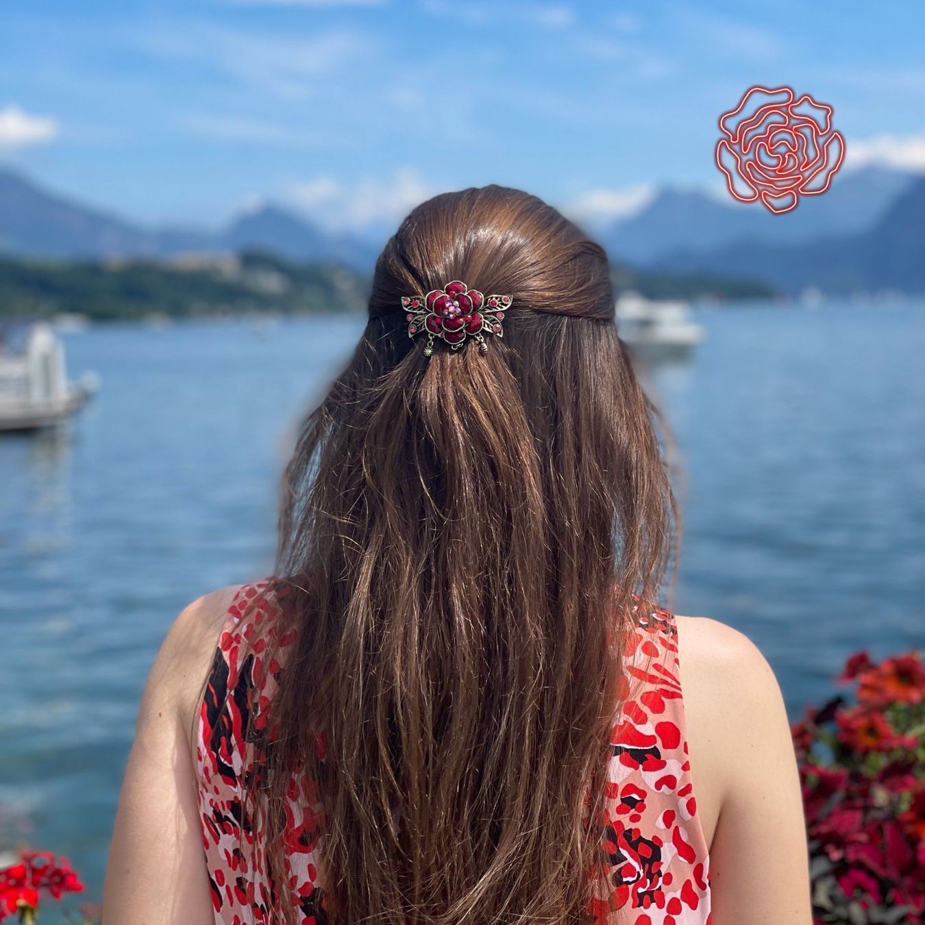 Accessori per capelli: Red Flower :: Hairclip – Nuovo (secondo la descrizione) da Horgen venduto da missistore
