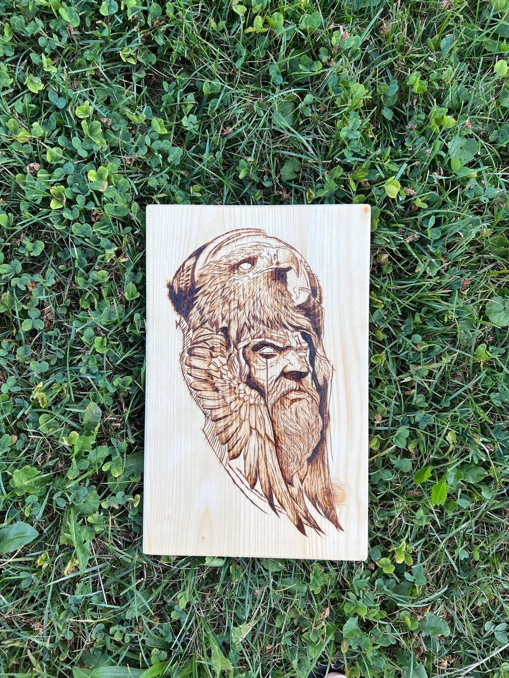 Poster & Bilder: Holzbrett / Brandmalerei / Odin – Gebraucht aus Sternenberg von Coocoo 2