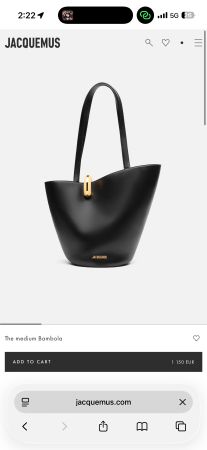 Handtasche Jacquemus The Medium Bambola schwarz gebraucht