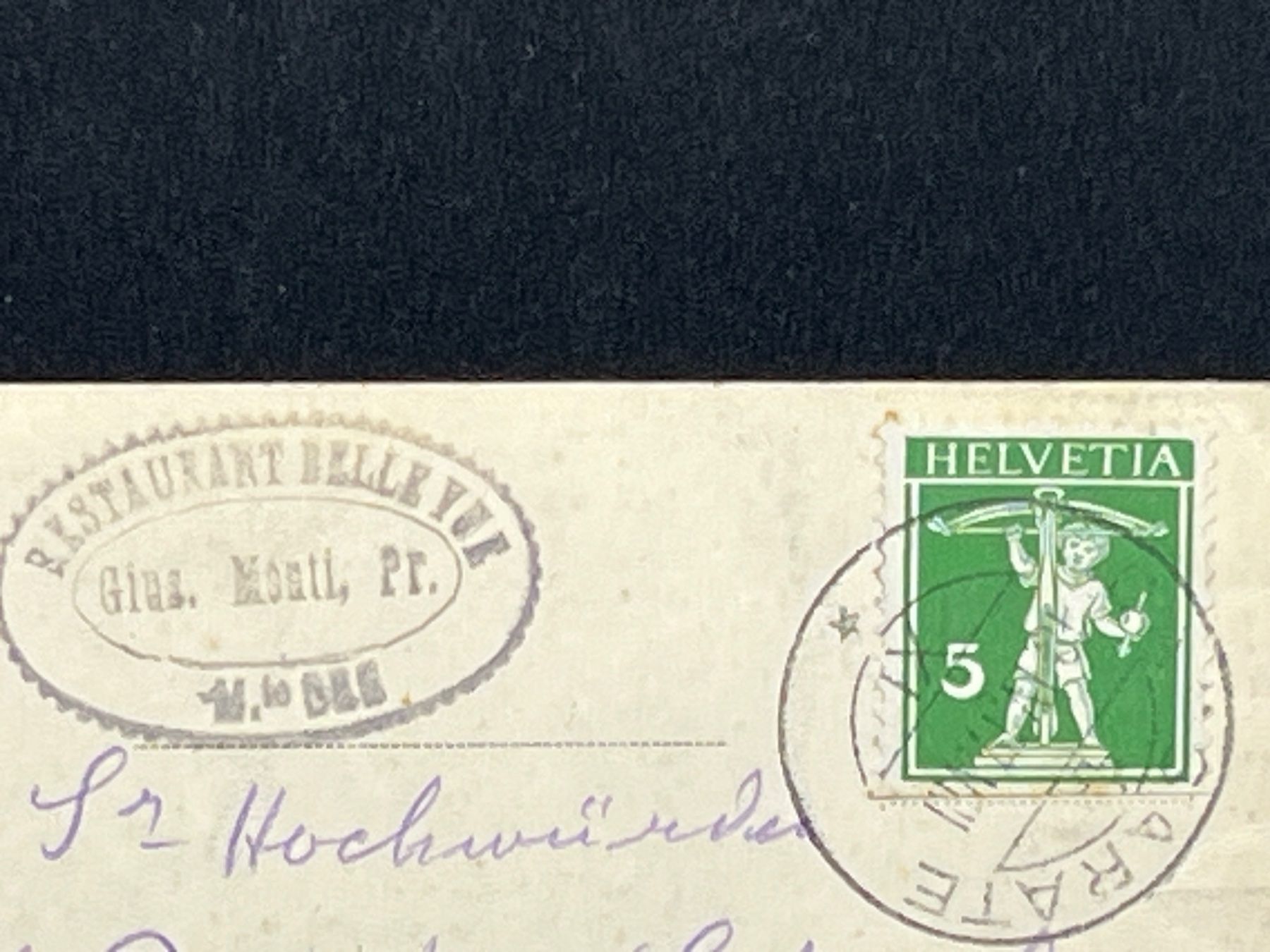 Cartoline postali: Monte Bré - Restaurant Bellevue – Usato da Widnau venduto da Brusi9 2