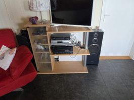 TV-Möbel Holzoptik mit Regalabteil gebrauchter Zustand