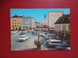AK Rosenheim Ludwigsplatz alte Autos (958)
