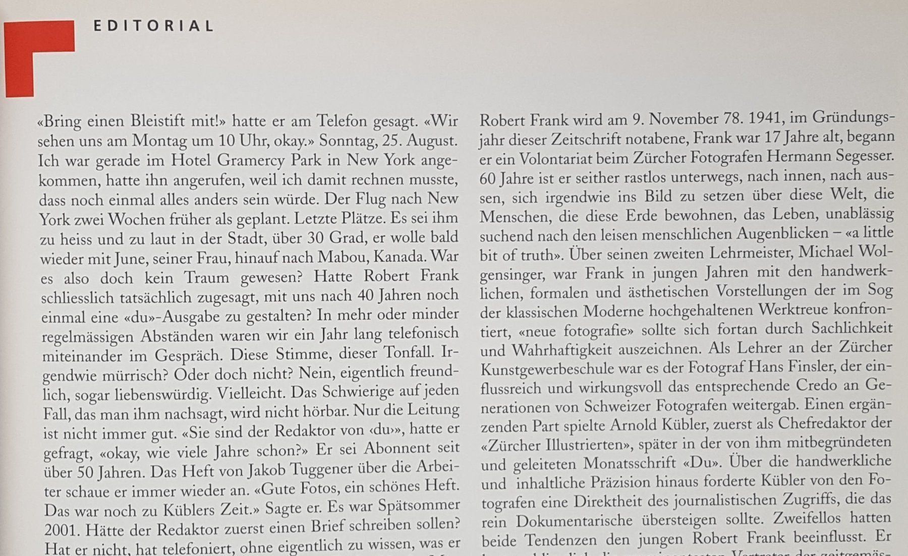 Riviste & Magazine: Du 731 | November 2002 Robert Frank. Part Two – Usato da Härkingen venduto da sammelbecken 6