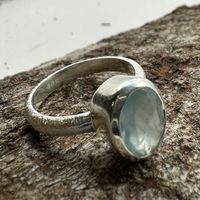 Ring 925 Sterling Silber Grösse 55 mit Aquamarin