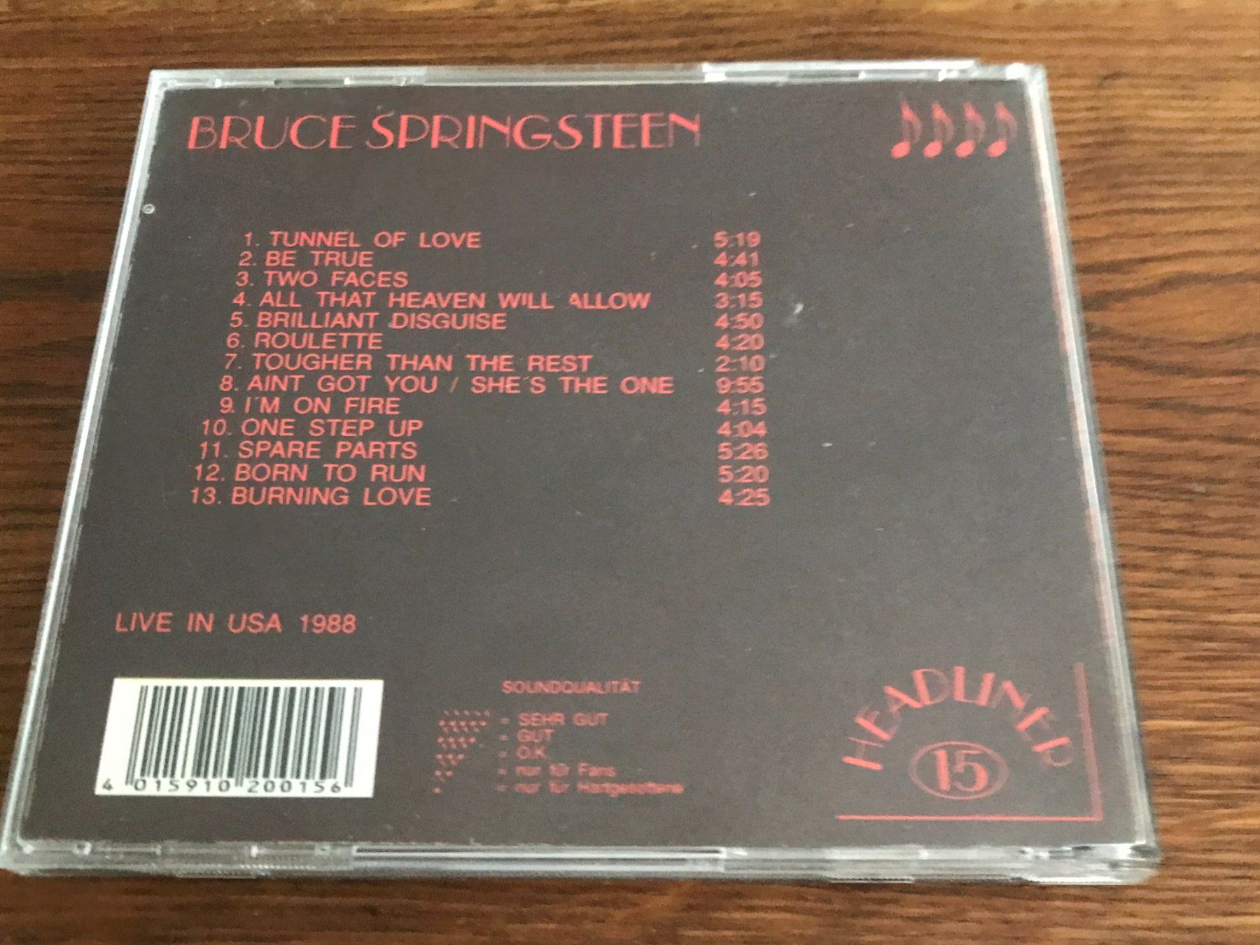 CD: BRUCE SPRINGSTEEN - Live in USA 1988 - CD – Usato da Buchs AG venduto da Archie 2